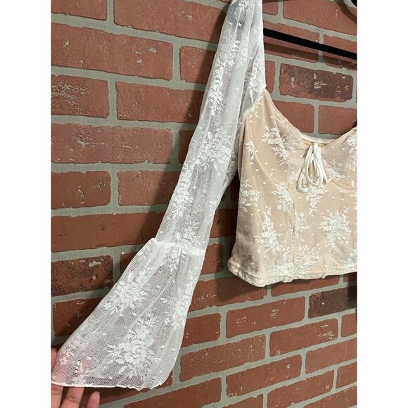 Shein Long Sleeve Nude Lace Top NWT - 2XL - Picture 2 of 6